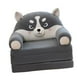 thumbnail image 5 of Sofá cama plegable con forma de animal relleno, sillón cama, sofá perezoso, práctico y portátil, sillón convertible que ahorra espacio para la Perro gris, 5 of 8