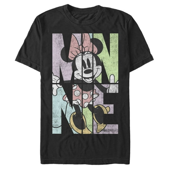 Men's Mickey & Friends Minnie Panels Graphic Tee Black Large