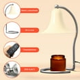 thumbnail image 3 of White Trumpet-shape Candle Warmer Lamp with Timer&Dimmer,Wax Melting Electric Warmer Light for Jar Candles, 3 of 7