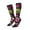 3 Black, variant on Women Crew Soft Moisture-wicking Socks Monstrous Cartoon Characters Pattern Design Cotton Socks, One Size fit All