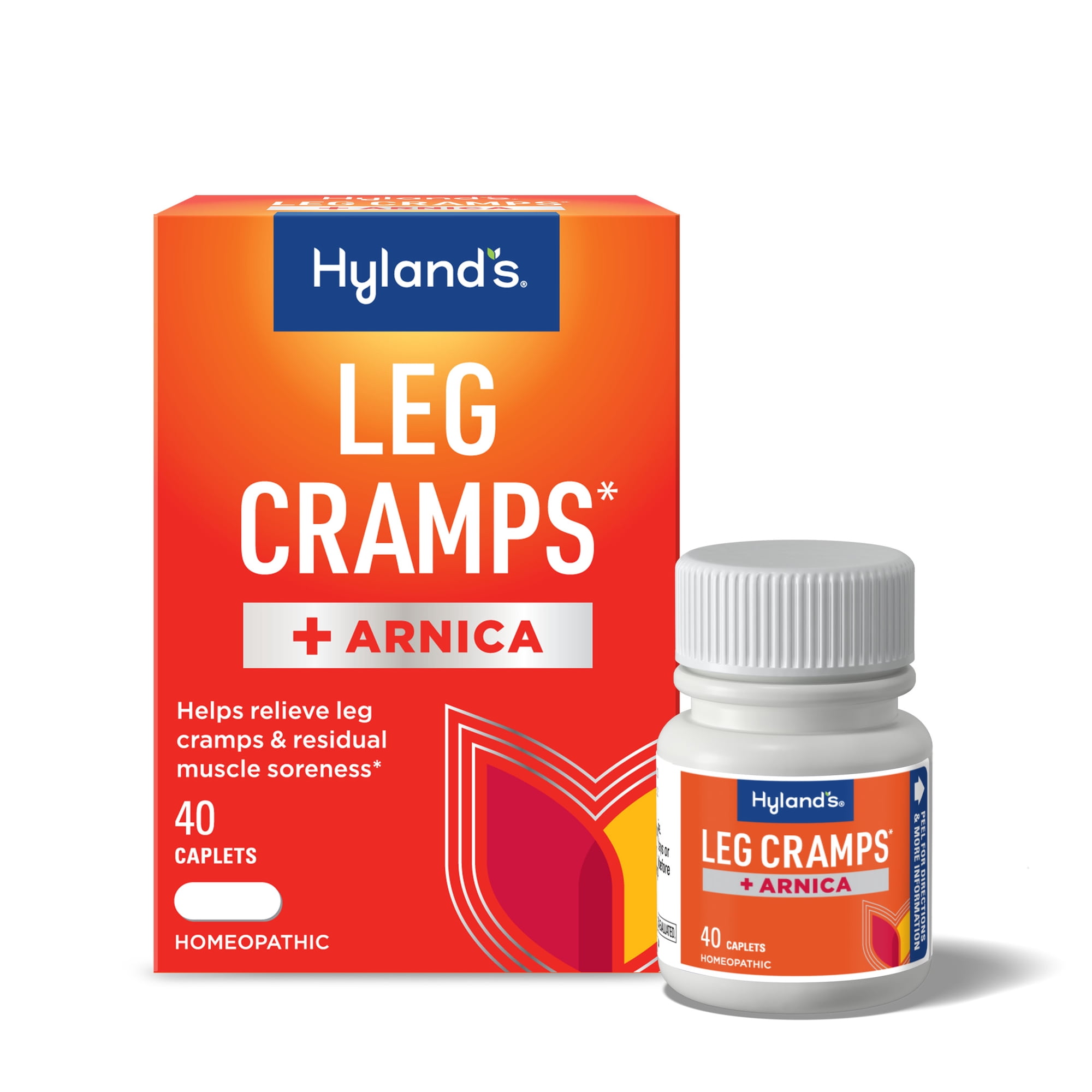 Hyland's Leg Cramps + Arnica, Relief of Leg, Calf, & Foot Cramps & Residual Soreness, 40 caplets