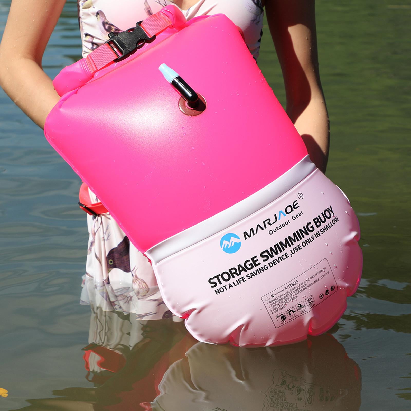 Axioma 20L Waterproof Swim Bouy with Storage Space Inflatable Dry Bag Bright Color Swim Rosy