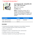 thumbnail image 2 of A/C Compressor Kit - Compatible with 2006 - 2007 Ford Fusion, 2 of 2