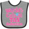 thumbnail image 3 of Inktastic Tax Deduction Worlds Cutest Girls Girls Baby Bib, 3 of 4