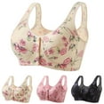 thumbnail image 2 of Fengactive Women's Front Closure Bras Fashion Floral Print Wireless Full Coverage Bra Lightweight Comfort Daily Bralettes, 2 of 8
