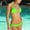 Green, variant on Hipattires Summer Swimsuits for Women Two Piece Bikini Sets Sky Blue Solid Athletic Swimwear Bathing Suits