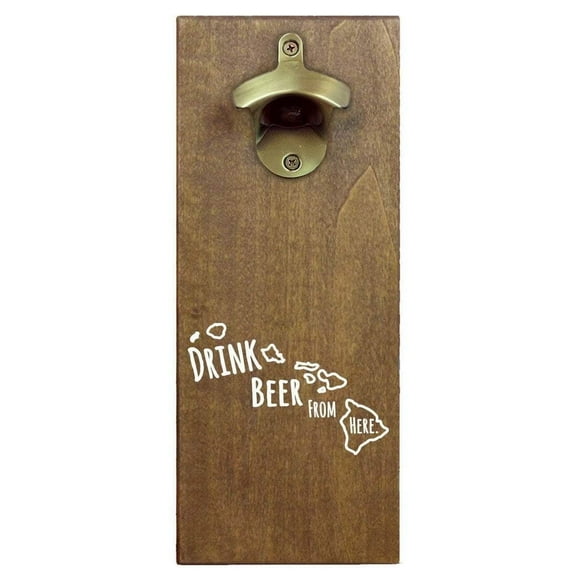 Torched Hawaii Drink Beer Bottle Opener Magnetic Cap Catcher 12"x5"x2.5"