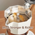 thumbnail image 3 of shaofei Coffee Pot, Moka Pot Italian Coffee Maker 3 cup/5 OZ Stovetop Espresso Maker for Gas or Electric Ceramic Stovetop Camping Manual Cuban Coffee Percolator for Cappuccino or Latte, 3 of 5