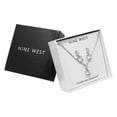 thumbnail image 2 of Set de joyas Nine West Crystal con forma de collar y pendientes plateados, 2 of 4