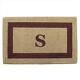 thumbnail image 1 of Nedia Home 02023S Paillasson en Fibre de Coco Robuste - Cadre Marron 22 x 36 Po - Monogramme S, 1 of 4