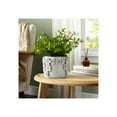 thumbnail image 2 of Ceramic Floral Planter for Home Decor - Decorative Flower Pot for Outdoor and Indoor Plant Styling - Ideal Plant Pot for Entryway Table, Patio Display, and Living Room Decor - 6", White, 2 of 10