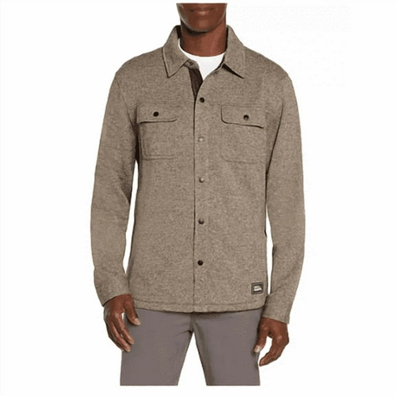 Eddie Bauer Men's XX-Large Turkish Coffee Sweater Fleece Shirt Jacket