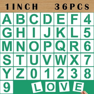 Alphabet Stencils - Type 1- Letter DIY Painting Stencils Kit - Number Stencils Large (24“H x 24”w)