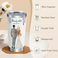 thumbnail image 4 of 20oz Insulated Wedding Tumbler Stainless Steel Water Bottle Anniversary Gift for Her Perfect for Wife, Bride, Best Friends, Husband, 4 of 6