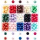 thumbnail image 1 of 450 perlas artesanales de 15 colores, perlas redondas de vidrio teñidas de 8 mm, perlas de imitación con brillo satinado, perlas espaciadoras nacaradas, 1 of 8