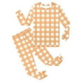 thumbnail image 4 of WOYY Girls Plaid Pajamas Snug Fit Long Sleeve Top Pants Sleepwear Loungewear, Sizes 2-10, 4 of 7