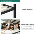 Dextrus King Size Black Canopy Bed Frame with Headboard, Mattress