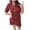 Red, variant on Lovskoo Women's 2024 Summer Two-Piece Lounge Set Silk Satin Short Sleeve Button Down Sleep Shirt and Lounge Pants Sleepwear Loungewear Pajama Sets Purple