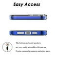 thumbnail image 2 of iPhone 12 Pro Case, Takfox Anti-Scratch Shockproof 2-in-1 Hybrid Impact Gradient Transparent Back TPU Cover w/ [2 Pack] Tempered Glass Screen Protector Bumper Clear Phone Cases for iPhone 12, Blue, 2 of 8