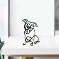 thumbnail image 4 of Esculturas abstractas de perros en estantería para sala de estar, objetos de colección, forma lineal para dormitorio 10x10x16 cm, 4 of 9
