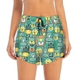 thumbnail image 4 of Lsque Animals with Leaf Printed Women's Running Shorts with Liner Pockets,Elastic Quick Dry Workout Athletic Gym Yoga Shorts,Womens High Waist Shorts-XX-Large, 4 of 9