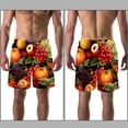 thumbnail image 3 of luoweisi Men's Beach Shorts Quick Dry Swim Trunks with Mesh Lining Fruit 2XL, 3 of 5