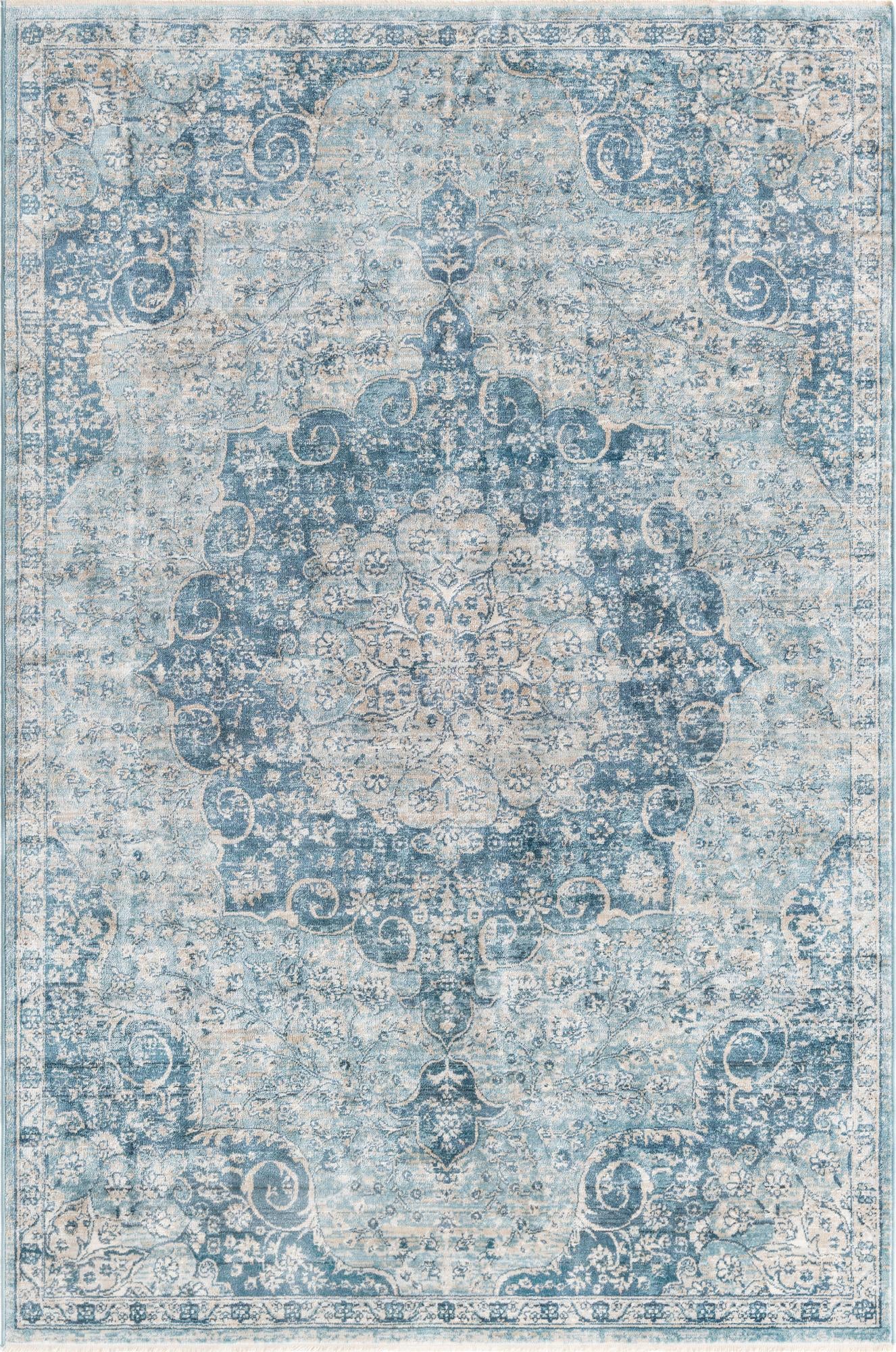Rugs.com Newport Collection Rug – 5' 3 x 8' Navy Blue Medium Rug Perfect For Bedrooms, Dining Rooms, Living Rooms