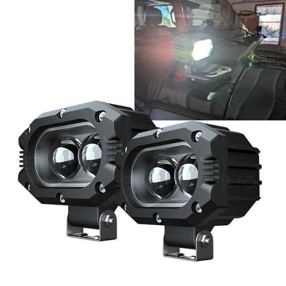 LED Light Bar White 6000k 4 inch 4000LM Work Flood Pods Offroad Driving Fog Lamp