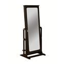 Powell Antique Black Cheval Mirror Jewelry Armoire