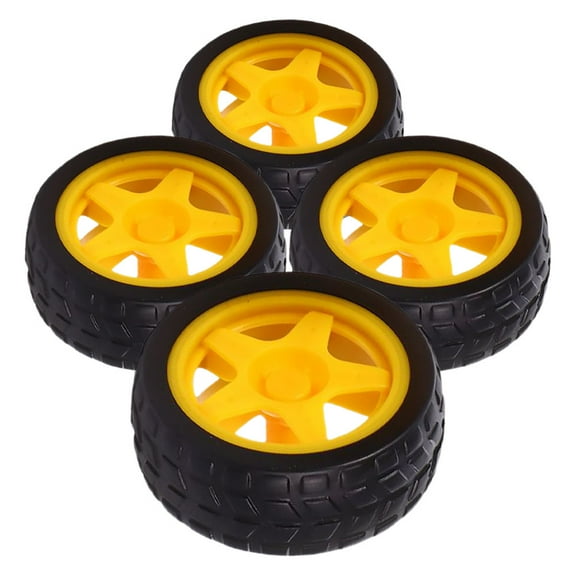 Masteelf 4 Pcs Mini Toys Steel Wheel Toys Toy Wheel Toddler Baby 6.50X6.50X2.50CM