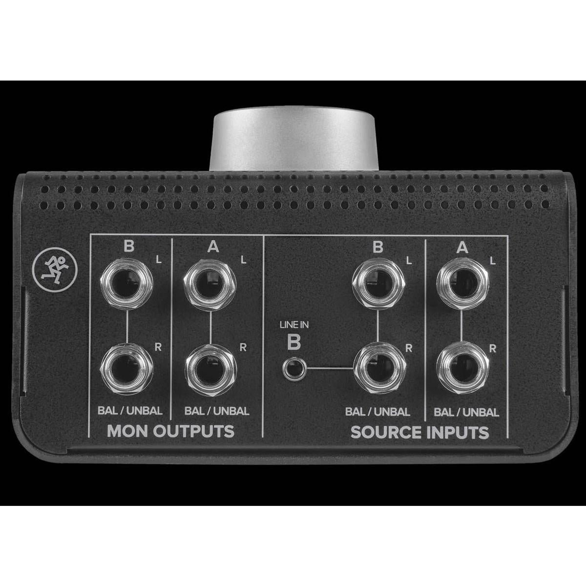 Mackie Big Knob Passive 2x2 Studio Monitor Controller - Bundle With 2x 6' 1/4" TRS to 1/4" TRS Balanced Instrument Cable, Fiber Optic Cleaning Cloth