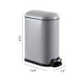 thumbnail image 4 of happimess Roland Mini 2.6-Gallon Step-Open Trash Can, Gloss Gray, HPM1009I, 4 of 8