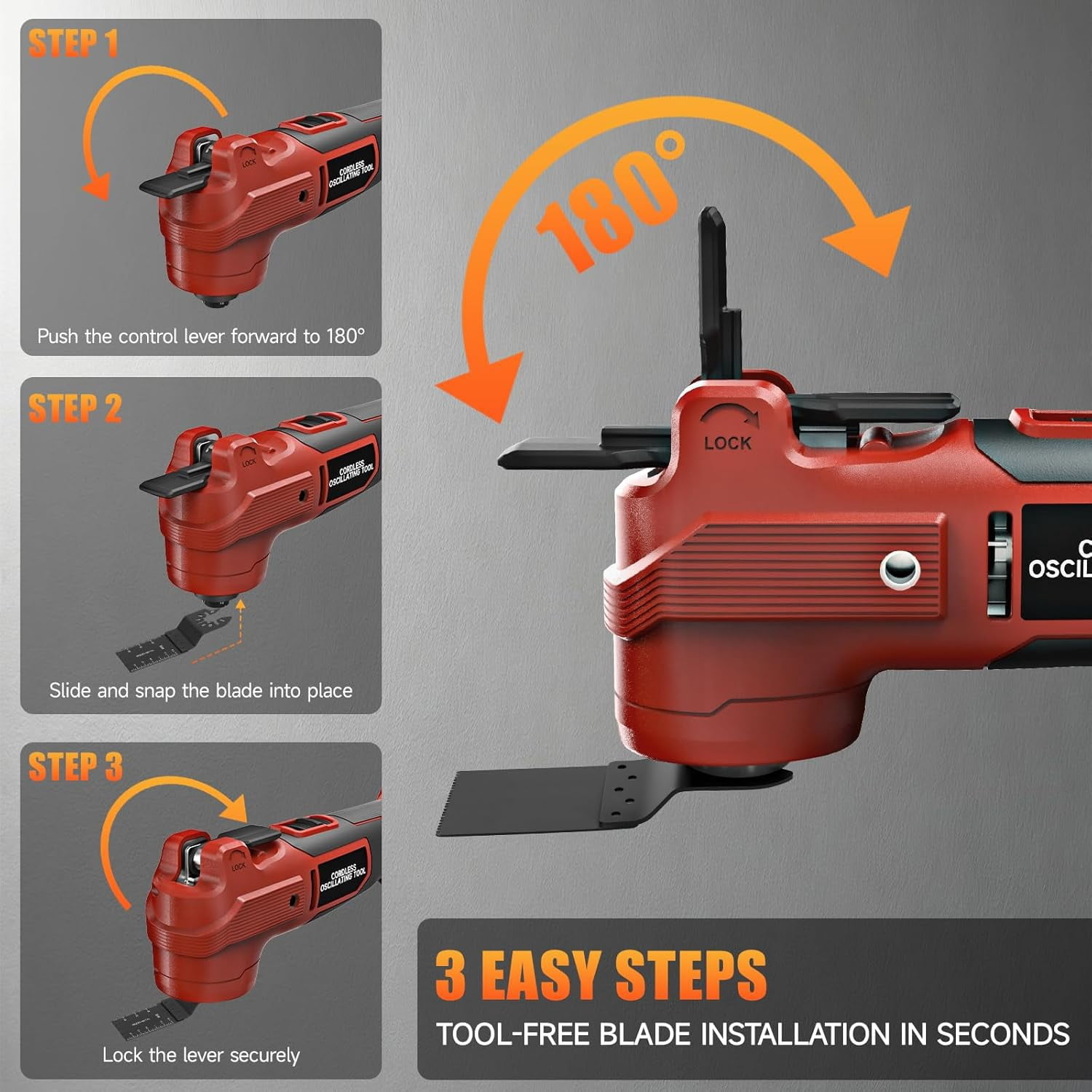 Upgraded Oscillating Multi Tool Compatible with Milwaukee 18V Max Battery, Cordless Oscillating Tool with Brushless Motor 20000 OPM, 7 Gear for Cutting, Sanding, Scraping, Tool Only Visit the CAMXTOO