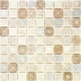 thumbnail image 2 of Artisana 12 x 12 in. Textured Cream and Soft Earthy Stone Mosaic Square Wall and Floor Tile (5 sq ft/case) - 5 Pack, 2 of 5