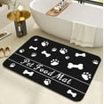 thumbnail image 6 of KOYPTL Pet Feeding Mat Absorbent Water Bowl Mats with Waterproof Rubber Backing Quick Dry Water Dispenser Mat for Dog and Cat Pet Supplies 12*24 Inch Black, 6 of 6