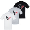 thumbnail image 1 of NFL Paquete de 3 Playeras Houston Texans para Hombre, Talla Extra Grande, 1 of 4