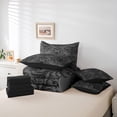 thumbnail image 6 of jejeloiu Vintage Gothic Skull 7-Piece Twin Bedding Sets,Retro Damask Flower Bedding Comforter Set,Gray Black Sheet Sets For Girls Kids,Microfiber Bedroom Decor Reversible, 6 of 8