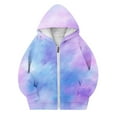thumbnail image 4 of Fleece Zip Up Hoodies for Teen Girl Boy Trendy Tie Dye Gradient Sweatshirt with Hood Long Sleeve Warm Pullover Top With Pockets, 4 of 5