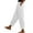 White, variant on purcolt Women's Plus Size Baggy Harem Pants Casual Elastic Waisted Wide Leg Palazzo Pants Summer Beach Ankle Length Trousers with Pockets