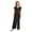 Black, variant on Manyakai Kids Girls Chiffon Overlay Wide Leg Pants Jumpsuit Short Sleeve Romper Party Gown for Black 8