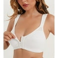 thumbnail image 3 of ORUYROP Women's Front Closure Full Coverage Back Support Posture Bra Wireless Comfy, 3 of 6