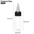 thumbnail image 2 of Uxcell 6Pcs 0.6oz/20ml Botellas Exprimibles, Botellas Dispensadoras Transparentes con Tapas de Rosca, Botella Plástica para Ketchup, Mostaza y Manualidades, 2 of 6
