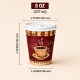 thumbnail image 2 of VeZee 8 Oz Disposable Colored Tea&Coffee Cups Printed, Poly Paper Hot Cup with Flat Tear-Back White Lid, for TO-GO Hot/Cold Drink, Coffee,Tea, Hot Chocolate, Chai, Latte & Hot Soup|5000CT, 2 of 4