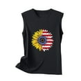 thumbnail image 4 of CFLVAEK Fashion Sunflower American Flag Tank Top for Women 4th of July Round Neck Shirts Summer Casual Sleeveless Tanks Independence Day Patriotic Tank Top S, 4 of 4