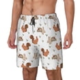 thumbnail image 1 of Balery Rabbit And Squirrel Bañador para hombre, shorts de playa de secado rápido con entrepierna y forro de compresión-3X-Large, 1 of 6