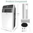 thumbnail image 3 of Shinco 10,000 BTU Portable Air Conditioner with Heater up to 400 Sq. Ft, Ac Heater Combo Window Unit, Portable AC Unit with Dehumidifier & Fan, Cools & Heats,Remote Control and Window Kit, 3 of 14