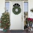 thumbnail image 2 of Northlight Pre-lit Colorado Blue Spruce Artificial Christmas Wreath - 24" - Clear Lights, 2 of 4