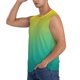thumbnail image 3 of Balery Teal To Yellow Gradient Camisetas sin mangas para hombre, absorbe la humedad y protege contra el mal olor.-Medium, 3 of 7