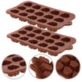 thumbnail image 4 of 2 moldes de silicona con patrón de corona, moldes antiadherentes para barras de chocolate, moldes de chocolate reutilizables, kit para hacer chocolate para pasteles, cubitos de hielo, caramelos, cera, 4 of 4