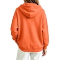 thumbnail image 4 of Women's Full Zip Up Hoodies Long Sleeve Hooded Sweatshirts Solid Color Jacket with Front Pocket, 4 of 7